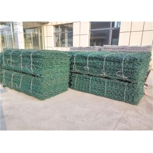 80mmx100mm Mesh Size PVC Coated Hot Dipped Galvanized Gabion Cages For Sturdy