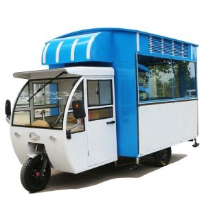 Three-Wheel Dining Cart for Serving Snacks Milk Tea Cold Drinks Fried String and