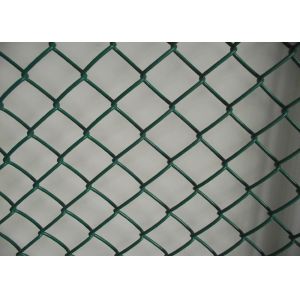 100 Foot Green PVC Coated Chain Link Fence 5 X 5 CM For Garden Decoration