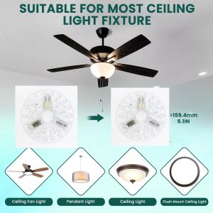 Cheap ERP Rosh LED Modules 5CCT 12W/18W/24W DIP Switch Ceiling Light Fan With Witch Power Replaces LED Module for sale
