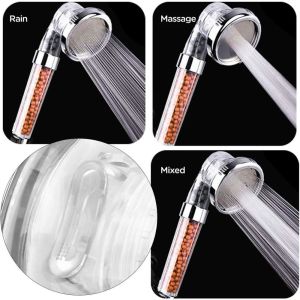 24cm Low Pressure PC Bathroom Handheld Shower Spray 3 Functions