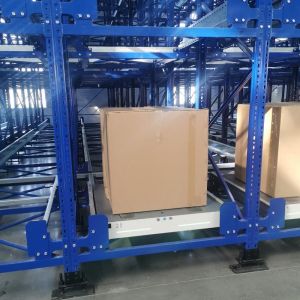 High Density Heavy Duty Radio Shuttle Pallet Racking Warehouse Space Management