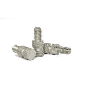 China Steel CNC Turned Zinc Plated Thumb Screw Double Diamond Knurls Anti-Slip Grip Black Oxide Finish on sale