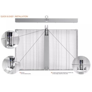 Lightweight Transparent Glass LED Display Good Vision Effect Long Service Life