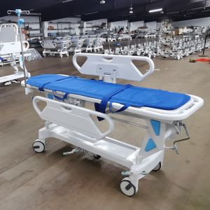 Adjustable Manual Emergency Stretcher Cart with Wheels (Non-Powered)