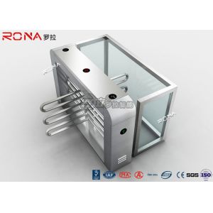 Security Solution Waist High Turnstil Assured Stainless Barrier With Metal Wings