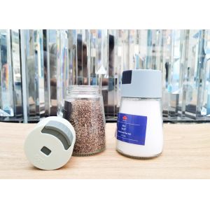 China 180ml 0.5g Salt Pepper Plastic Lid  Glass Jar Kitchen Modern Easy Control on sale