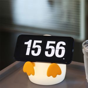 E-PURCHASING Duck Night Light Cute Animal Silicone Timing Nursery Night Light