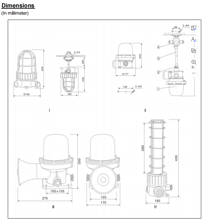 150times/Min Flash Frequency 2.5 Kg Explosion Resistant Warning Lamps With Stable Corrosion Resistant Performance