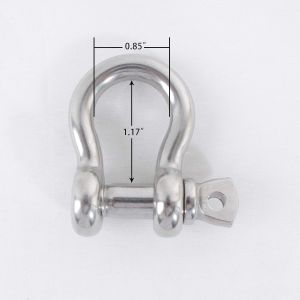 Rigging Lifting Stainless Steel D Shackle with Screw Pin Polished and Durable