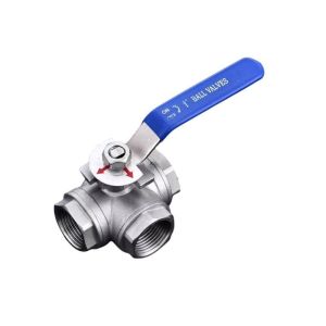 Tee Type 304 Stainless Steel Internal Thread Three-Way Ball Valve Q14/15f Pn1