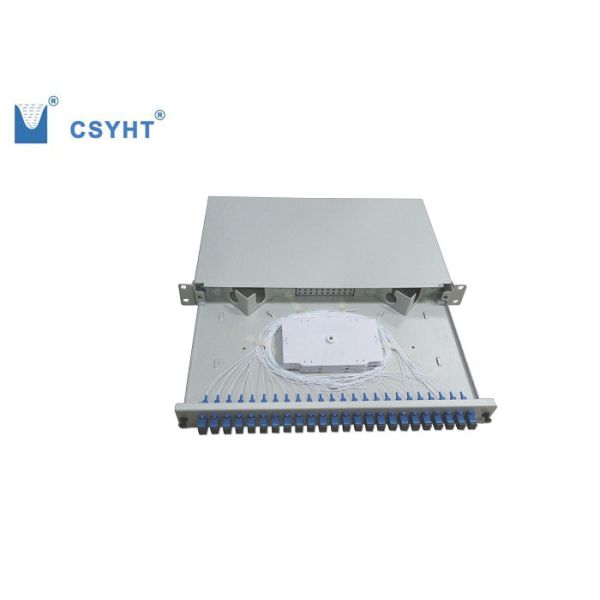 Slidable Type Fiber Optic Cable Patch Panel 1U Height Electrostatic Power