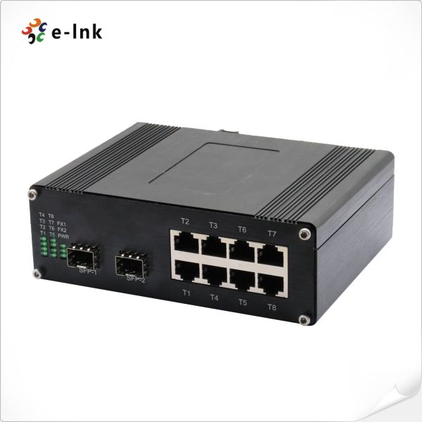 Quality 8 Port 10/100T 802.3at PoE Switch with 2-Port 100BASE-FX SFP Unmanaged Ethernet Switch wholesale
