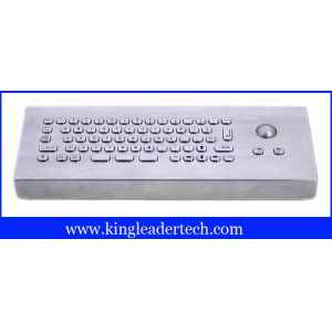 Brushed Stainless Steel USB Industrial Keyboard With Trackball