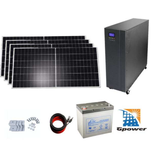 Quality ROSH MC4 Connector Solar Panels Plus Battery Storage 10kw Off Grid Solar System wholesale