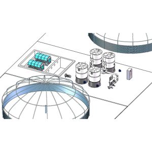 PVC Tarpaulin Ras Recirculating Aquaculture System With Automatic Feeding