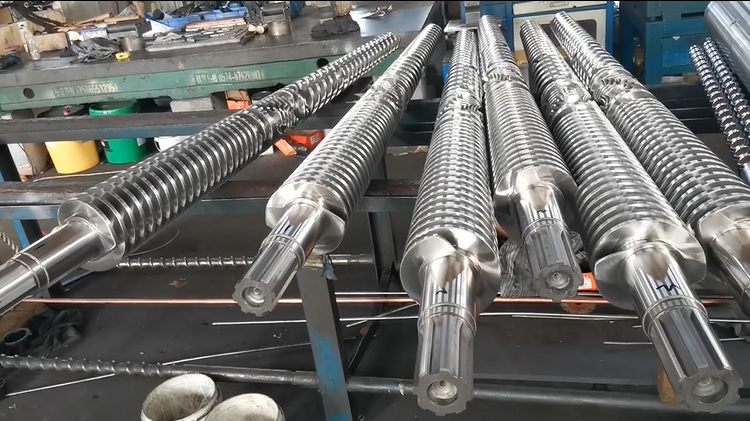 Conical Twin Screw Barrel Bimetallic Alloy For Pipe Extrusion