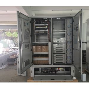 Cheap High IP Rating IP65 Stainless Steel Dual-Bay Integrated Outdoor Telecom Enclosure with Smart Thermal Control for sale
