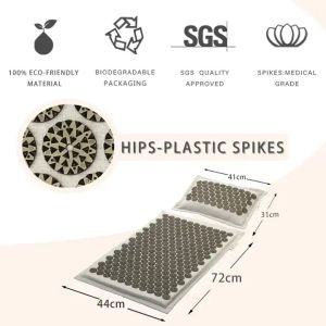 Coconut inner Pure Cotton Acupressure Mat and Pillow Set