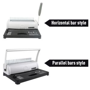 21 Holes Plastic Spiral Coil Binding Machine with 3-5mm Hole Margin and High