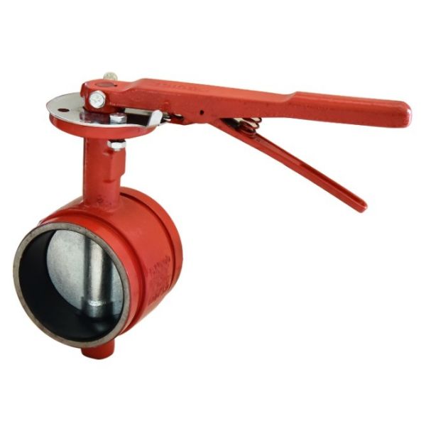 Quality Structure and Port Size PN16 PN20 Ductile Iron Grooved Butterfly Valve with OEM wholesale