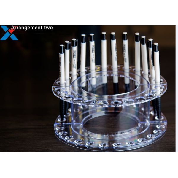 Silkscreen Logol Small Acrylic Display Stands Acrylic Pencil Holder 200 * 100 * 80mm