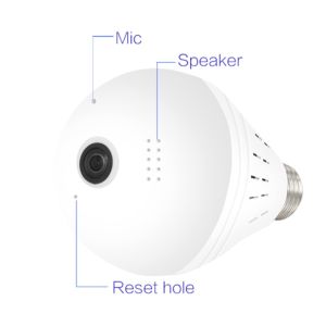 360 Degree Panoramic LED Light Camera IP Two-Way Audio Light Bulb Wireless Video