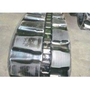 Width 400mm Excavator Rubber Tracks With 74 Links Black Color
