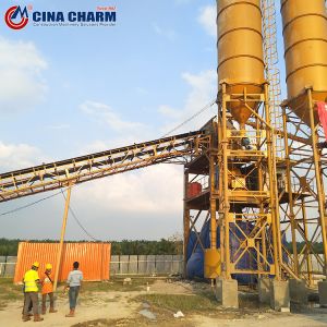 HZS90 90m3/H Ready Mixed Belt Conveyor Concrete Batching Plant