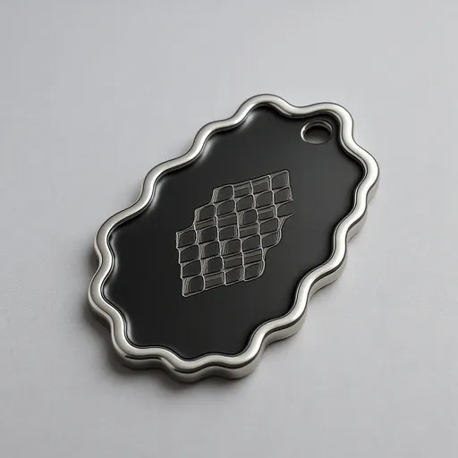 Quality Made to order Maze Like Texture Stainless Steel Men's Pendant. wholesale