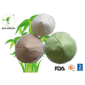 Breathable Organic Bamboo Reusable Pads , Thin Soft Organic Reusable Breast Pads