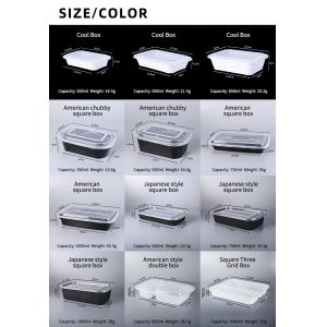 Rectangular 28oz PP Meal Prep Food Container with Lid Microwave Safe