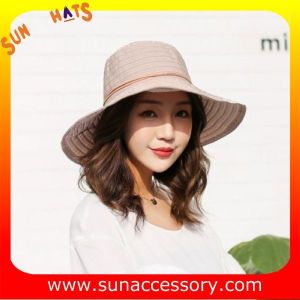 AK17592 fashion Wide brim sunny beach foldable summer straw hats for womens in