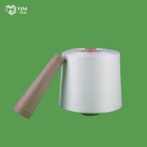 Cheap Raw White Ring Spun Polyester Yarn On Plastic Or Paper Cone High Strength for sale