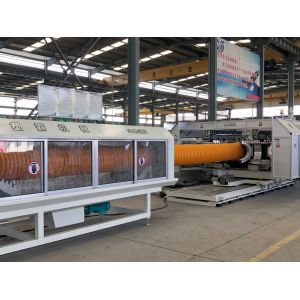 PE PP Plastic Double Wall Corrugated Pipe Manufacturing Line For Drain Pipe