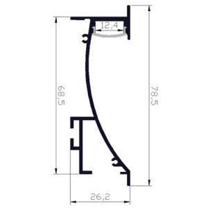 Skirting Board LED Profile Aluminium Alloy Under Cabinet Lighting Channel