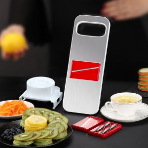 Manual Household Hand Held Vegetable Mandoline Slicer With Stainless Steel