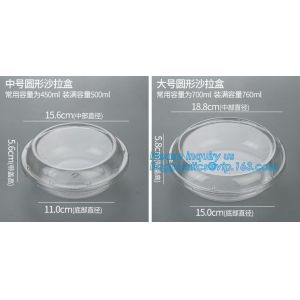 Cheap Custom Food Grade Clear PET Salad Bowl Disposable Food Plastic Bowl,460ml