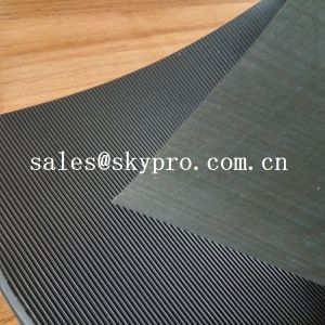 Black High Tensile Rubber Soling Sheets W Wave Pattern Natural Gum Rubber Sheet