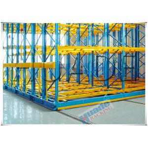 Blue Red Mobile Storage Racks Q235B Custom Pallet Electric Mobile Shelving