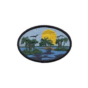 Cheap 3.5'' 2.5'' Customization Iron On Embroidered Patches Heat Press Woven Chenille Patches for sale