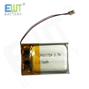 Silver Lithium Ion Polymer Battery LP401724 3.7V 110mAh for Dependable and Superior Performance