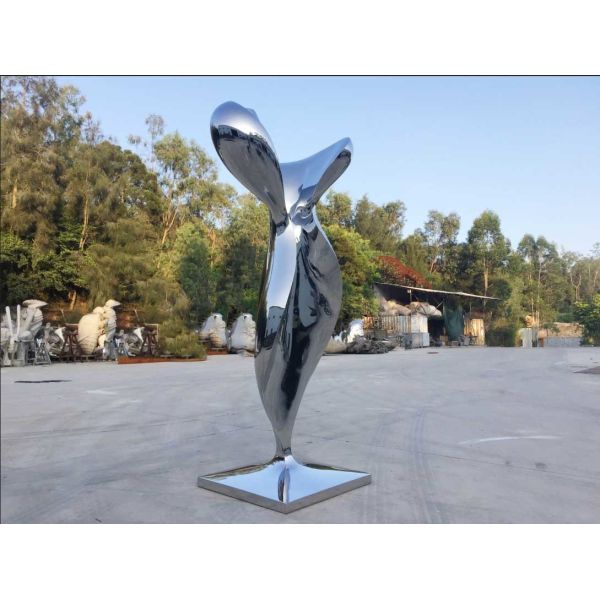 Quality Modern Mirror Stainless Steel Sculpture Abstract Garden Sculpture Public Decoration wholesale