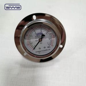 Cheap 2.5 inch panel connection flange type 100bar psi Diesel engine part China mine pressure gauge for sale