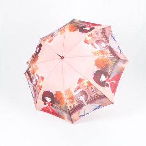 Digital Print Printing Ladies Windproof Umbrella For Girls Manual Open