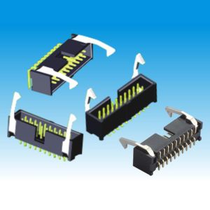 Cheap PA9T 2.54mm PCB Header Connector Right Angle With Metal Hook for sale