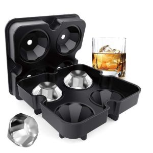 Silicone Ice Cube Molds With Removable Lids Reusable And BPA Free For Whiskey,