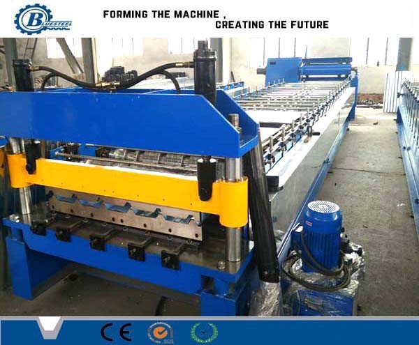 Single Decking Roof Panel Roll Forming Machine , Metal Roof Sheet Roll Former