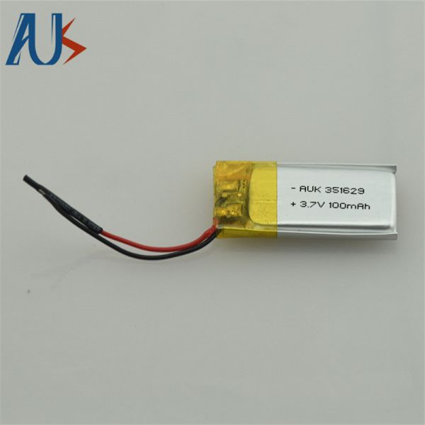 Quality Small Rechargeable LiPo Battery 3.7V 100mAh 401230 351629 1S1P wholesale
