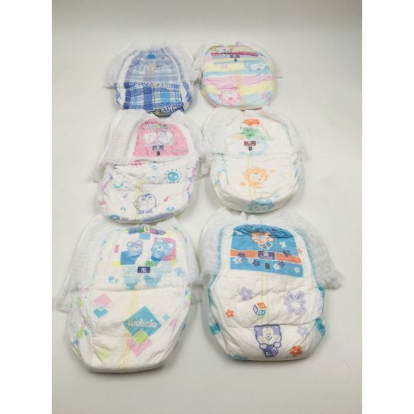 Non Woven Fabric Baby Pull Up Pants B Grade With Clothlike Backsheet